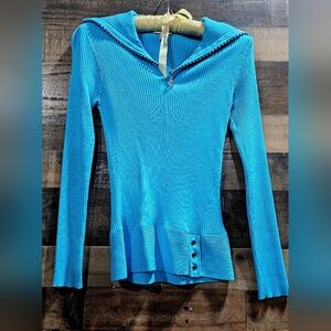 Cache' Turquoise Sweater size Small